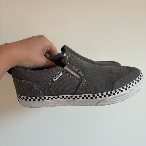 Vans Shoes - NWOT Vans Off The Wall Suede Asher DW Gray Slip-on Shoes
